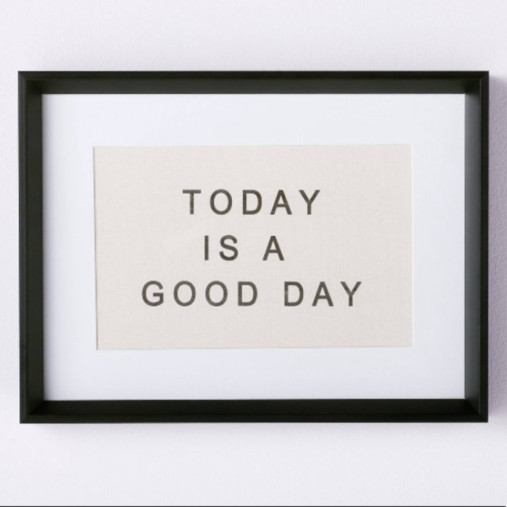 STUDIO MCGEE NWT today is a good day wall art -cream/black -12x16